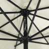 Parasol ogrodowy na metalowym słupku, 390 cm, piaskowy