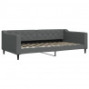 Sofa rozsuwana z materacami, ciemnoszara, 100x200 cm, tkanina