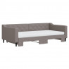 Sofa rozsuwana z materacami, kolor taupe, 100x200 cm, tkanina