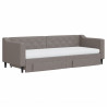 Sofa rozsuwana z szufladami, taupe, 80x200 cm, tkanina