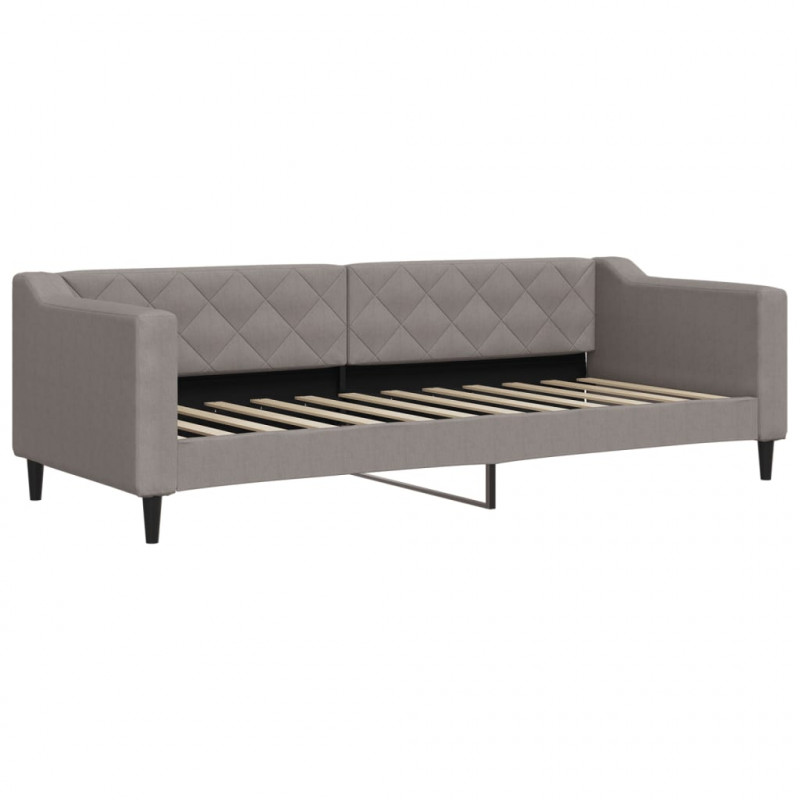 Sofa rozsuwana z szufladami, taupe, 80x200 cm, tkanina