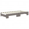 Sofa rozsuwana z szufladami, taupe, 80x200 cm, tkanina