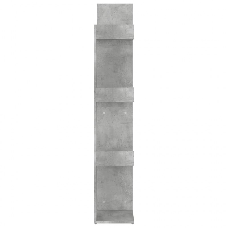 Regał na książki, szarość betonu, 48x25,5x140 cm