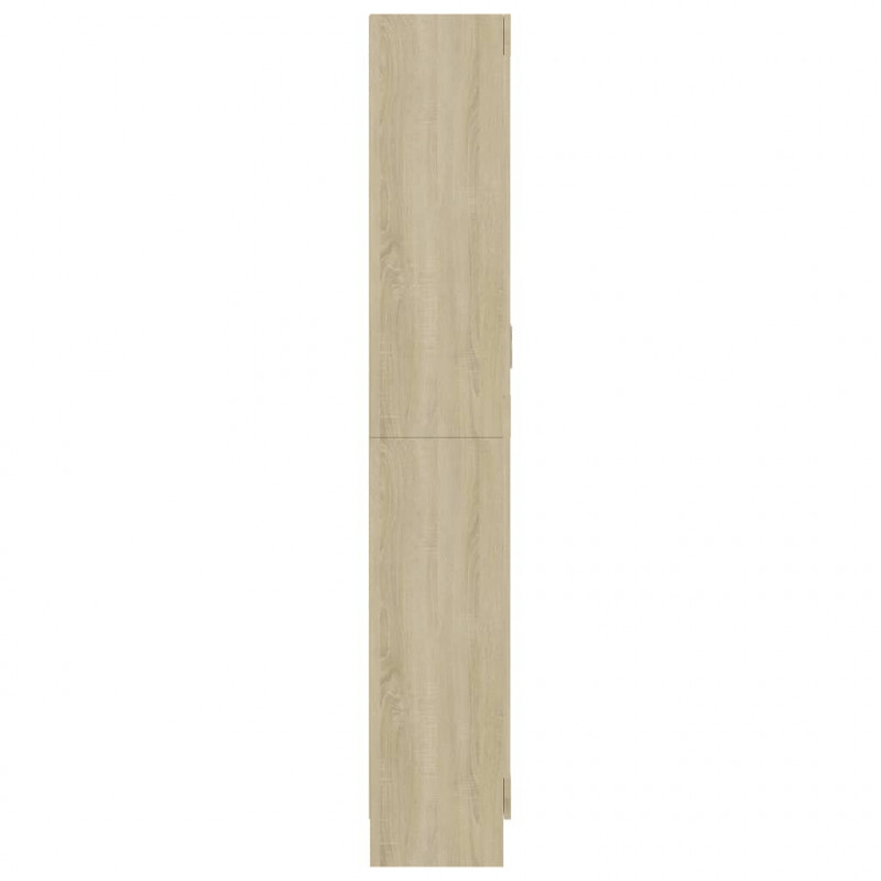 Witryna, dąb sonoma 82,5x30,5x185,5 cm, materiał drewnopochodny