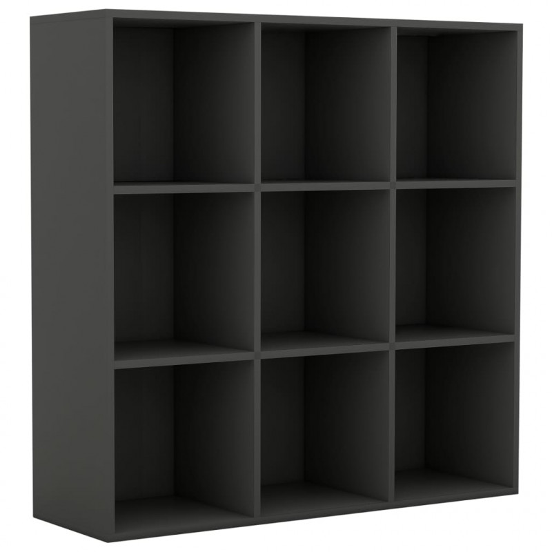 Szafka na książki, szara 98x29x97,5 cm, materiał drewnopochodny