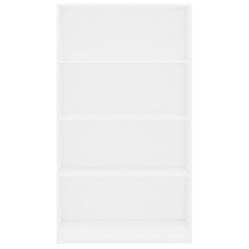 4-poziomowy regał na książki, biały, 80x24x142 2 cm