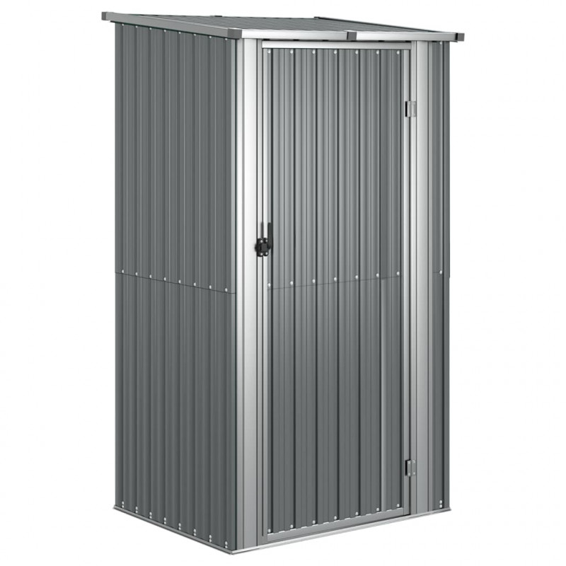 Szopa ogrodowa, szara, 118,5x97x209,5 cm, stal galwanizowana