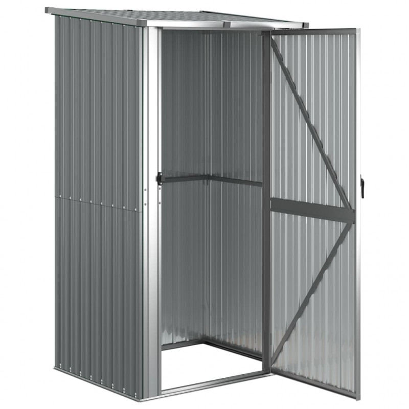 Szopa ogrodowa, szara, 118,5x97x209,5 cm, stal galwanizowana