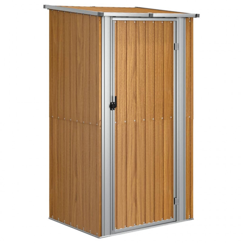 Szopa ogrodowa, brązowa, 118,5x97x209,5 cm, stal galwanizowana