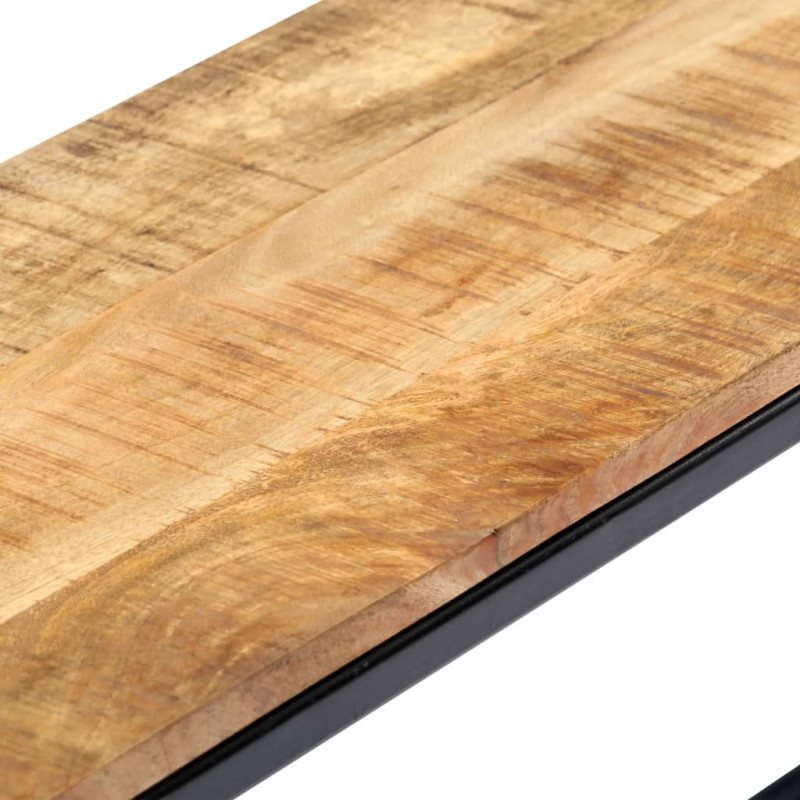 Ławka do jadalni, 120 cm, lite surowe drewno mango