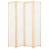 Parawan 4-panelowy, kremowy, 160x170x4 cm, tkanina