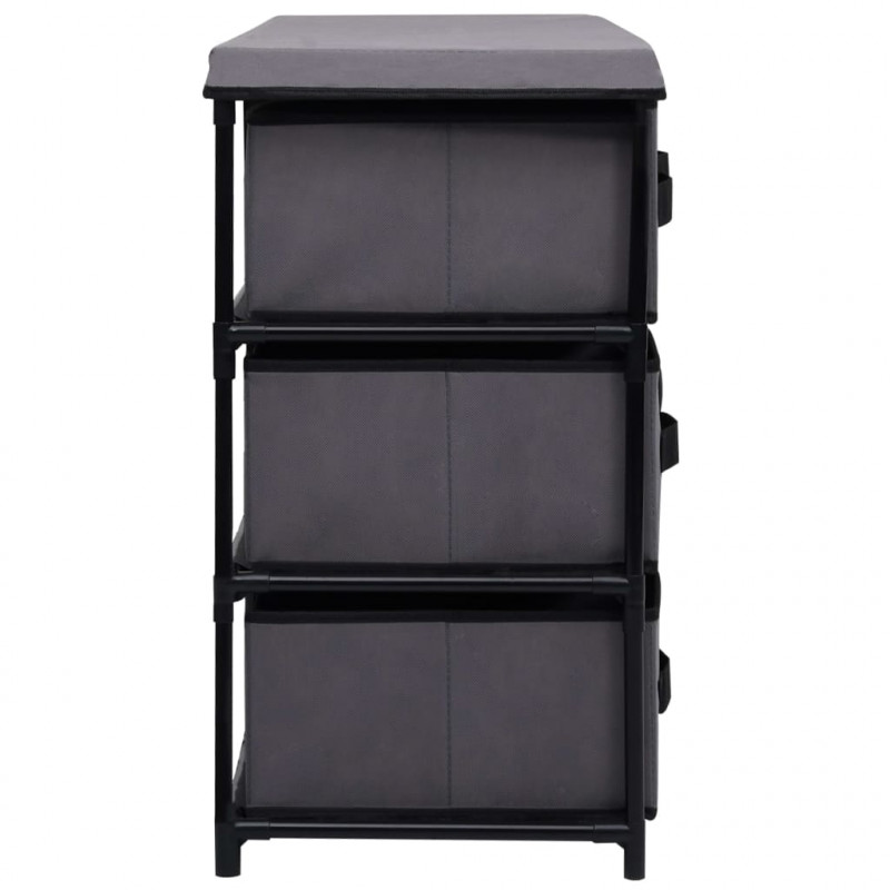 Szafka z 6 szufladami, 55x29x55 cm, szara, stal