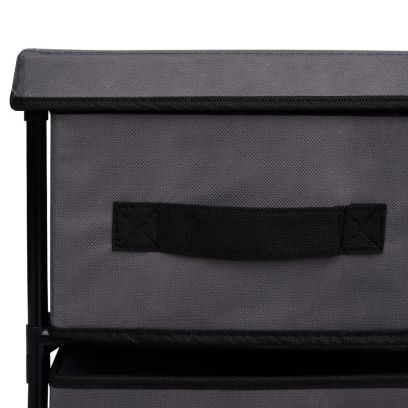 Szafka z 6 szufladami, 55x29x55 cm, szara, stal