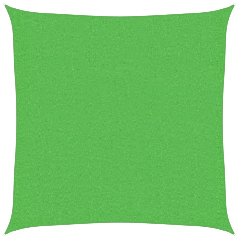 Żagiel przeciwsłoneczny, 160 g/m², jasnozielony, 2x2 m, HDPE