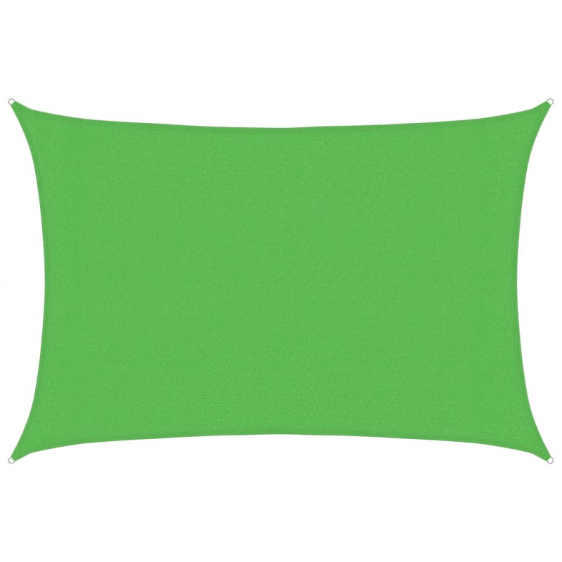 Żagiel przeciwsłoneczny, 160 g/m², jasnozielony, 3x4,5 m, HDPE