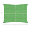 Żagiel przeciwsłoneczny, 160 g/m², jasnozielony, 3x4,5 m, HDPE