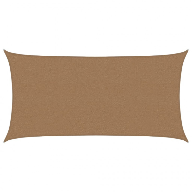 Żagiel przeciwsłoneczny, 160 g/m², taupe, 2x4 m, HDPE