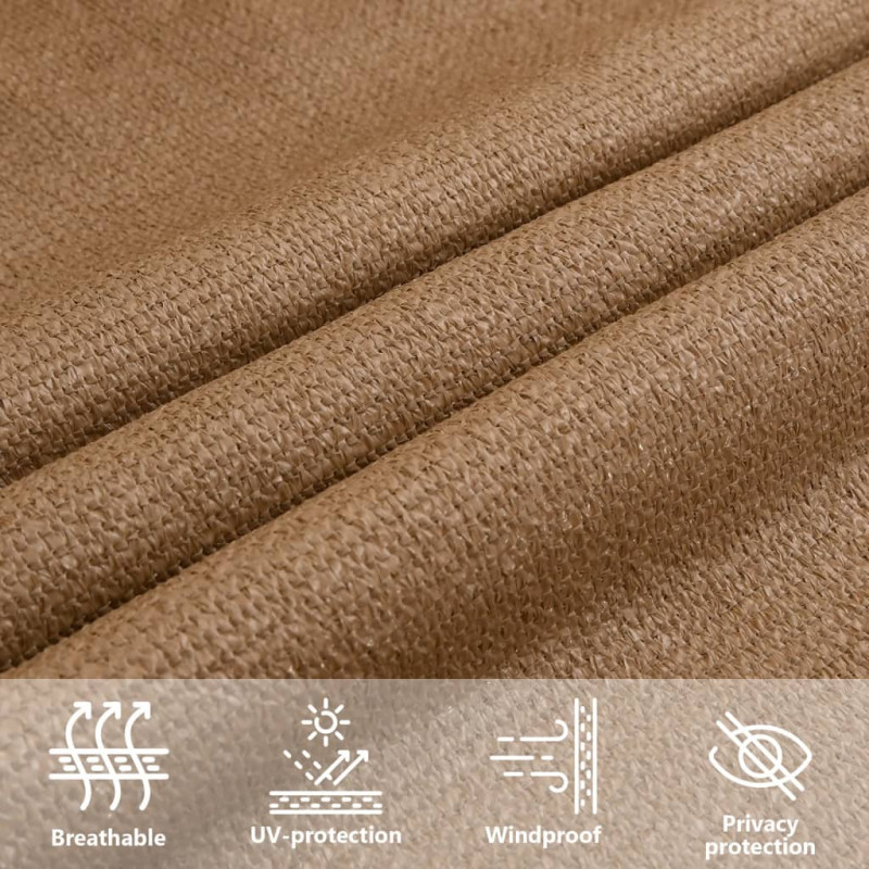Żagiel przeciwsłoneczny, 160 g/m², taupe, 2x4 m, HDPE