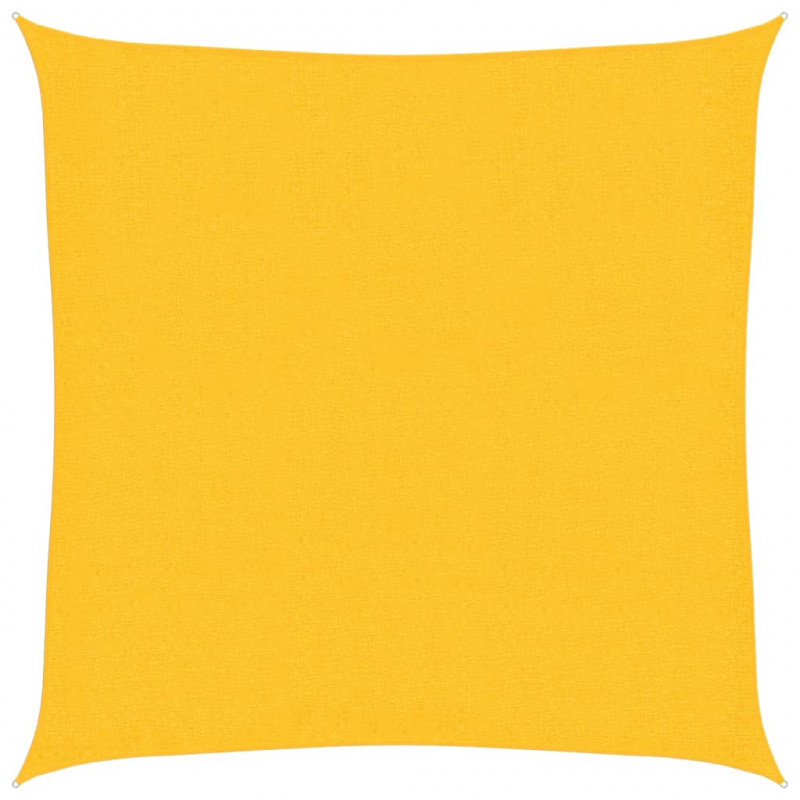 Żagiel przeciwsłoneczny, 160 g/m², żółty, 2,5x2,5 m, HDPE