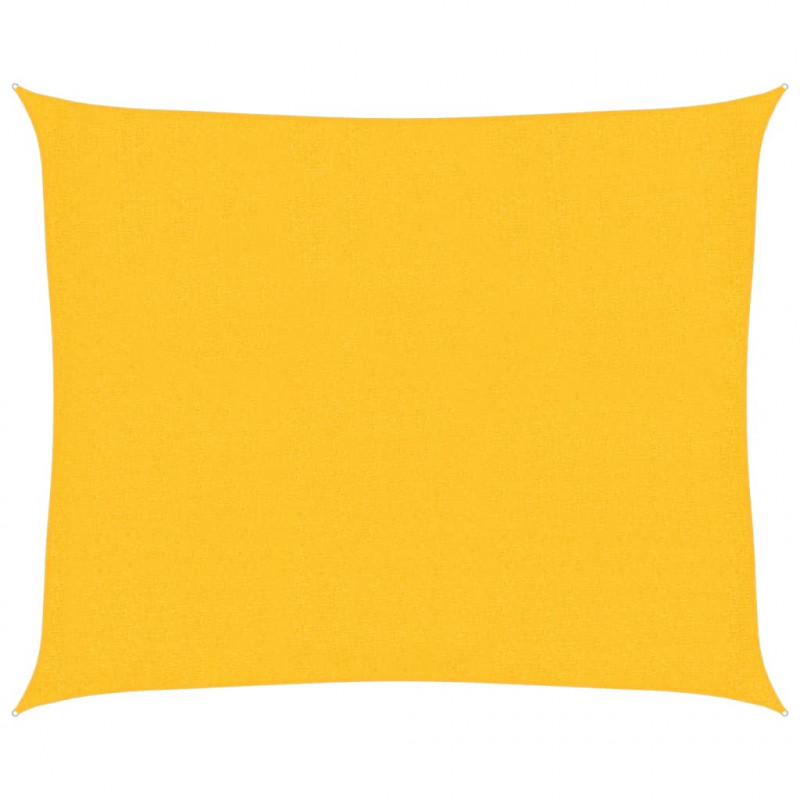 Żagiel przeciwsłoneczny, 160 g/m², żółty, 2,5x3 m, HDPE