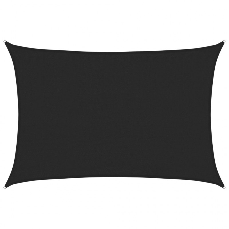 Żagiel przeciwsłoneczny, 160 g/m², czarny, 3,5x5 m, HDPE