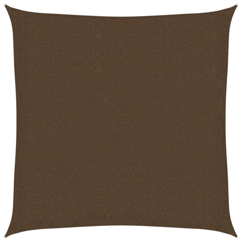 Żagiel przeciwsłoneczny, 160 g/m², brązowy, 2,5x2,5 m, HDPE