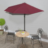 Półparasol balkonowy, aluminium, bordo, 270x144x222 cm