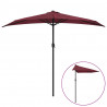Półparasol balkonowy, aluminium, bordo, 270x144x222 cm
