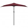 Półparasol balkonowy, aluminium, bordo, 270x144x222 cm