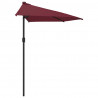 Półparasol balkonowy, aluminium, bordo, 270x144x222 cm