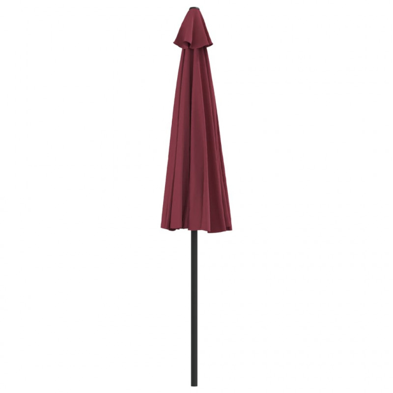 Półparasol balkonowy, aluminium, bordo, 270x144x222 cm