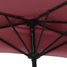 Półparasol balkonowy, aluminium, bordo, 270x144x222 cm