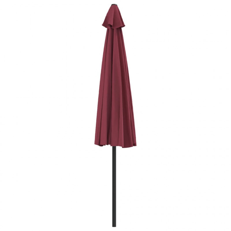 Półparasol balkonowy, aluminiowy słupek, bordo, 300x155x223 cm