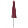 Półparasol balkonowy, aluminiowy słupek, bordo, 300x155x223 cm