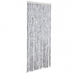 Zasłona przeciwko owadom, srebrna, 56x200 cm, szenil