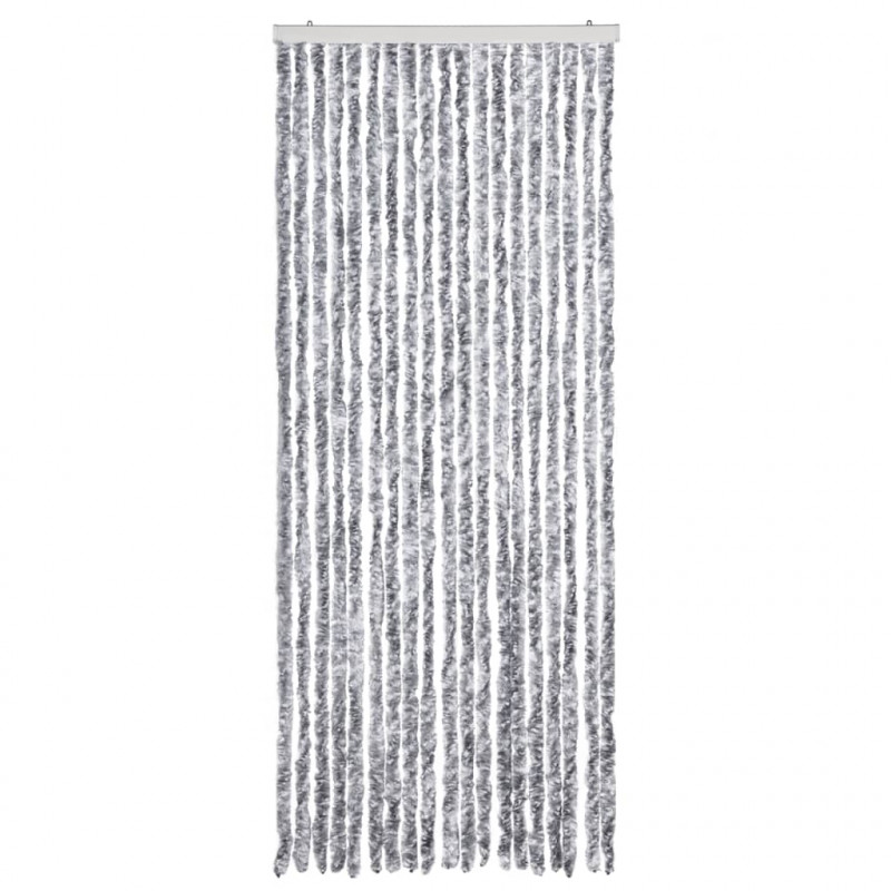 Zasłona przeciwko owadom, srebrna, 56x200 cm, szenil