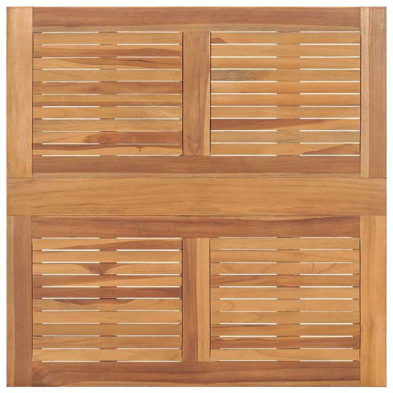 Składany stół ogrodowy, 90x90x75 cm, lite drewno tekowe