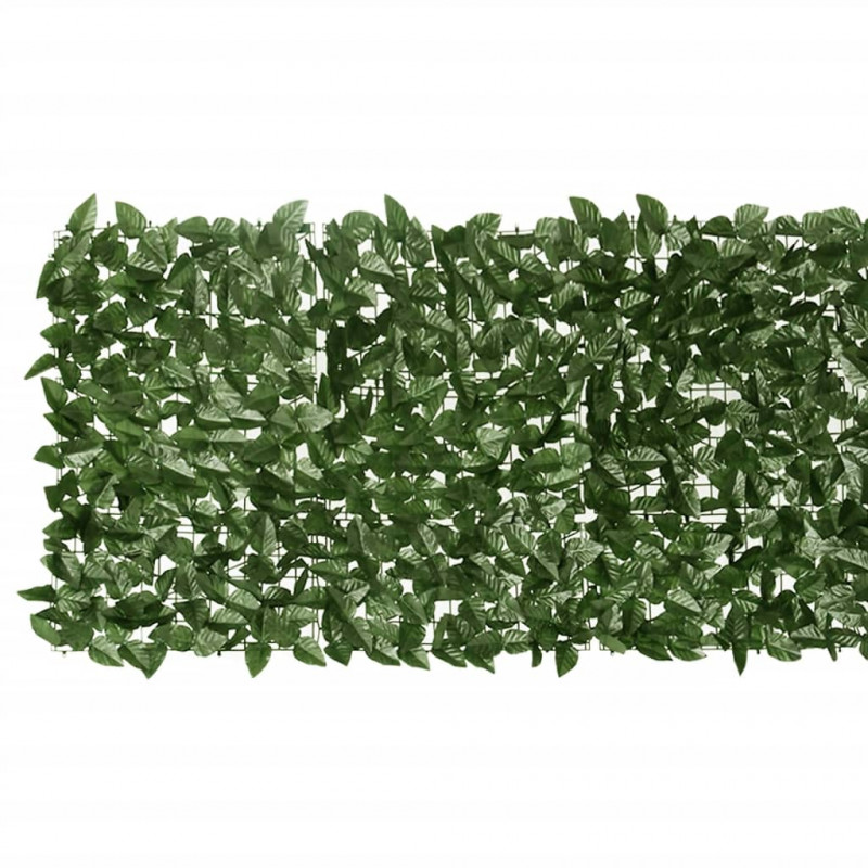 Parawan balkonowy, ciemnozielone liście, 300x75 cm