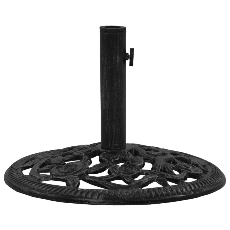 Podstawa pod parasol, czarna, 48x48x33 cm, żeliwo