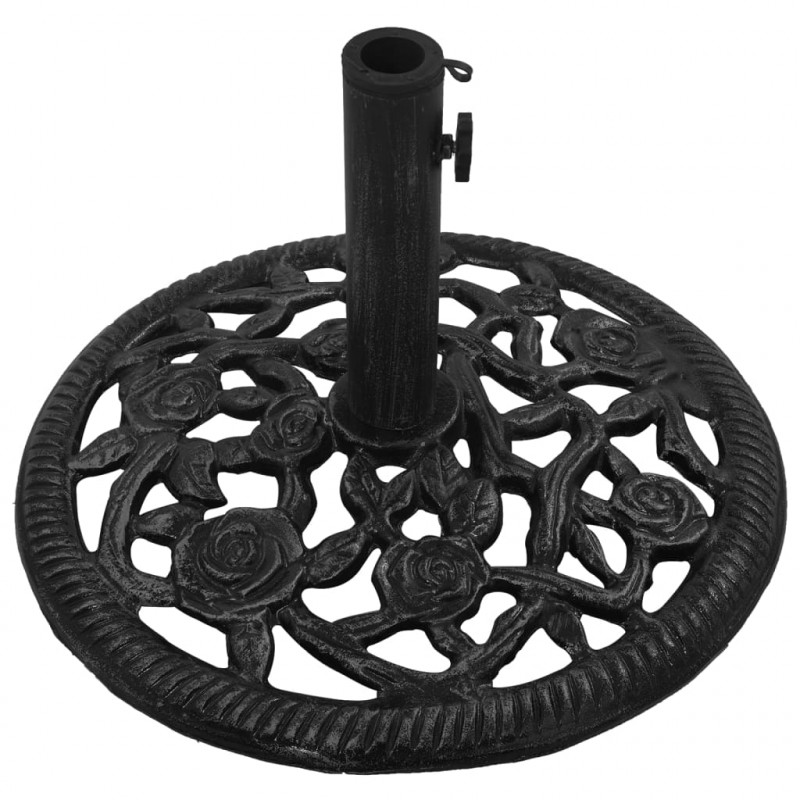 Podstawa pod parasol, czarna, 48x48x33 cm, żeliwo