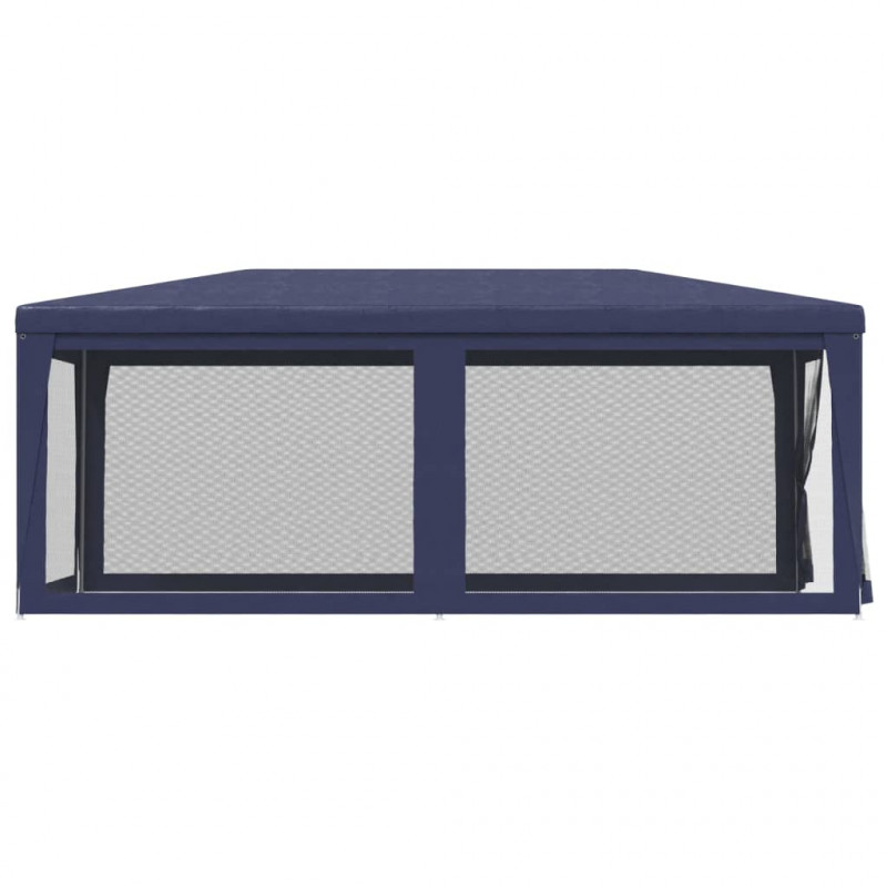Namiot imprezowy z 6 ścianami z siatki, niebieski, 3x6 m, HDPE