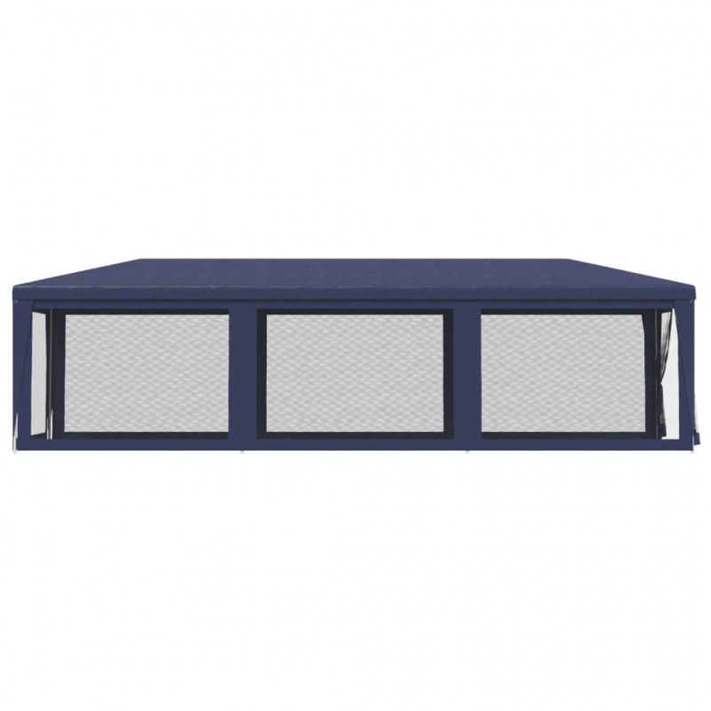 Namiot imprezowy z 8 ścianami z siatki, niebieski, 3x9 m, HDPE