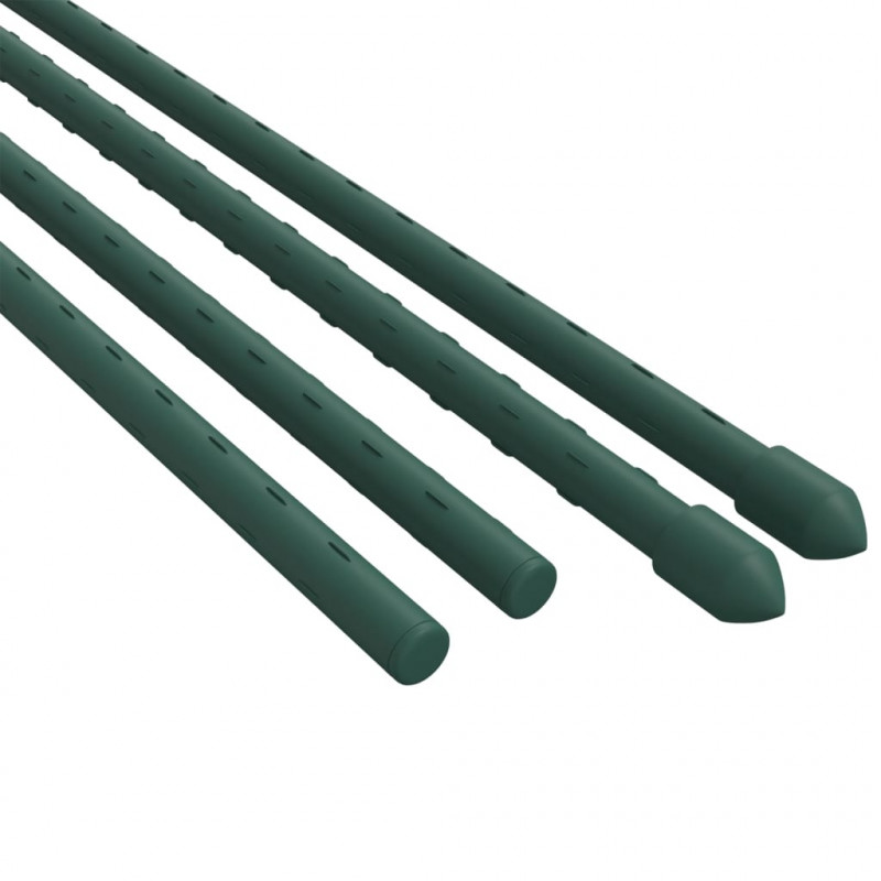 Podpórki do roślin, 30 szt., zielone, 150 cm, stalowe