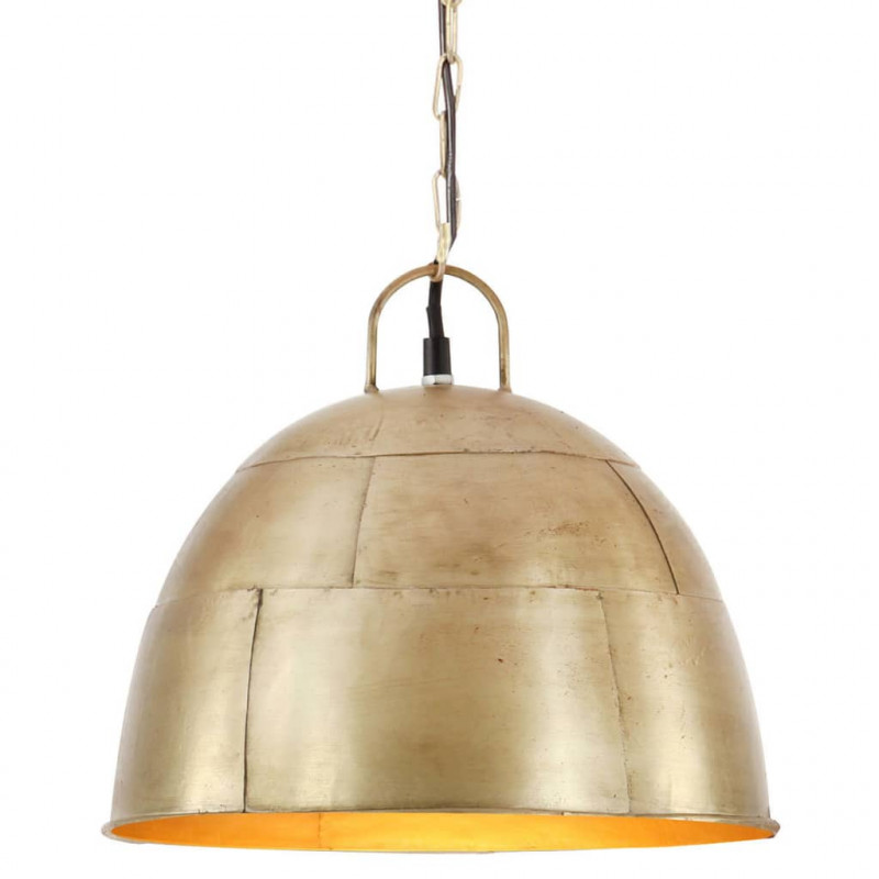 Industrialna lampa wisząca, 25 W, mosiężna, okrągła, 31 cm, E27