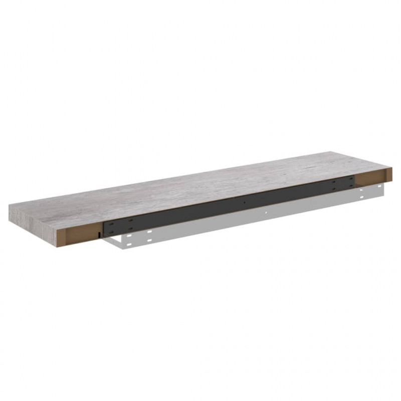 Półka ścienna, szarość betonu, 90 x 23,5 x 3,8 cm, MDF