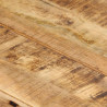 Blat do stołu, 140x60x(2,5-2,7) cm, surowe drewno mango
