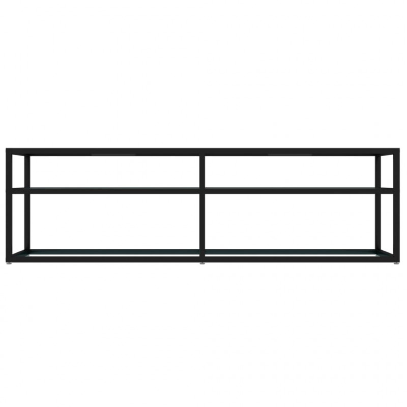 Szafka pod TV, biały marmur, 140x40x40,5 cm, szkło hartowane