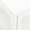Szafka boczna, biała, 105x35x70 cm, stal i szkło