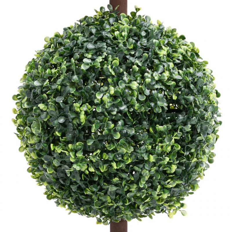 Sztuczny bukszpan w formie kul, w doniczce, zielony, 118 cm