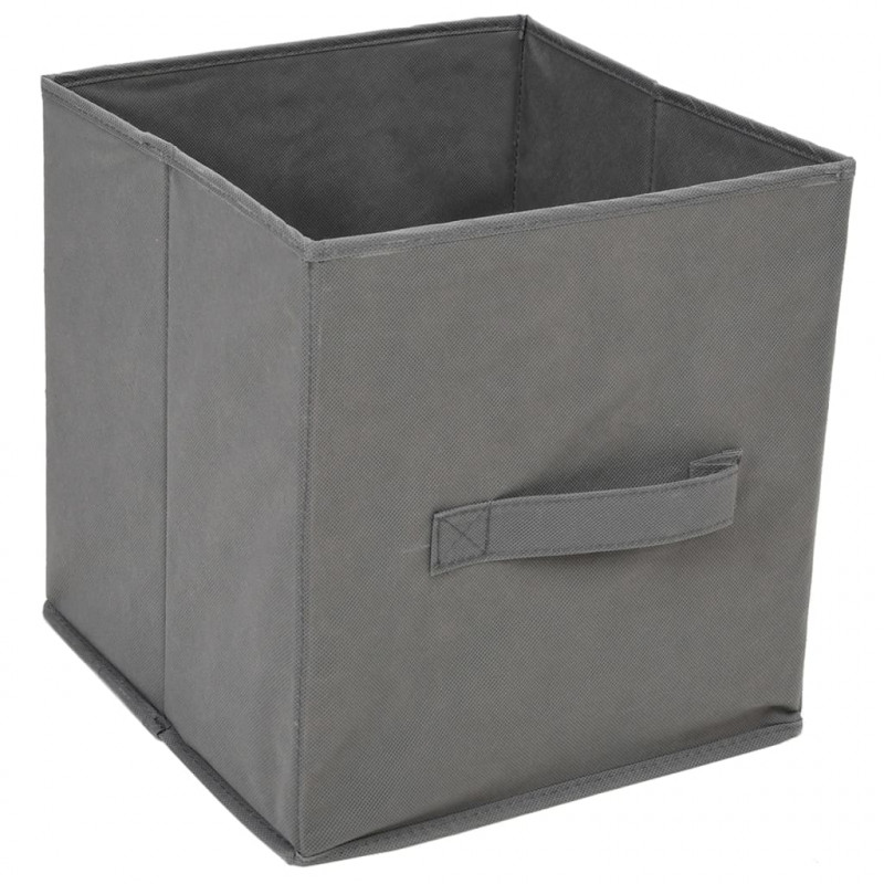 Szafka z 3 szufladami z tkaniny, szara, 34x34x101 cm, stal